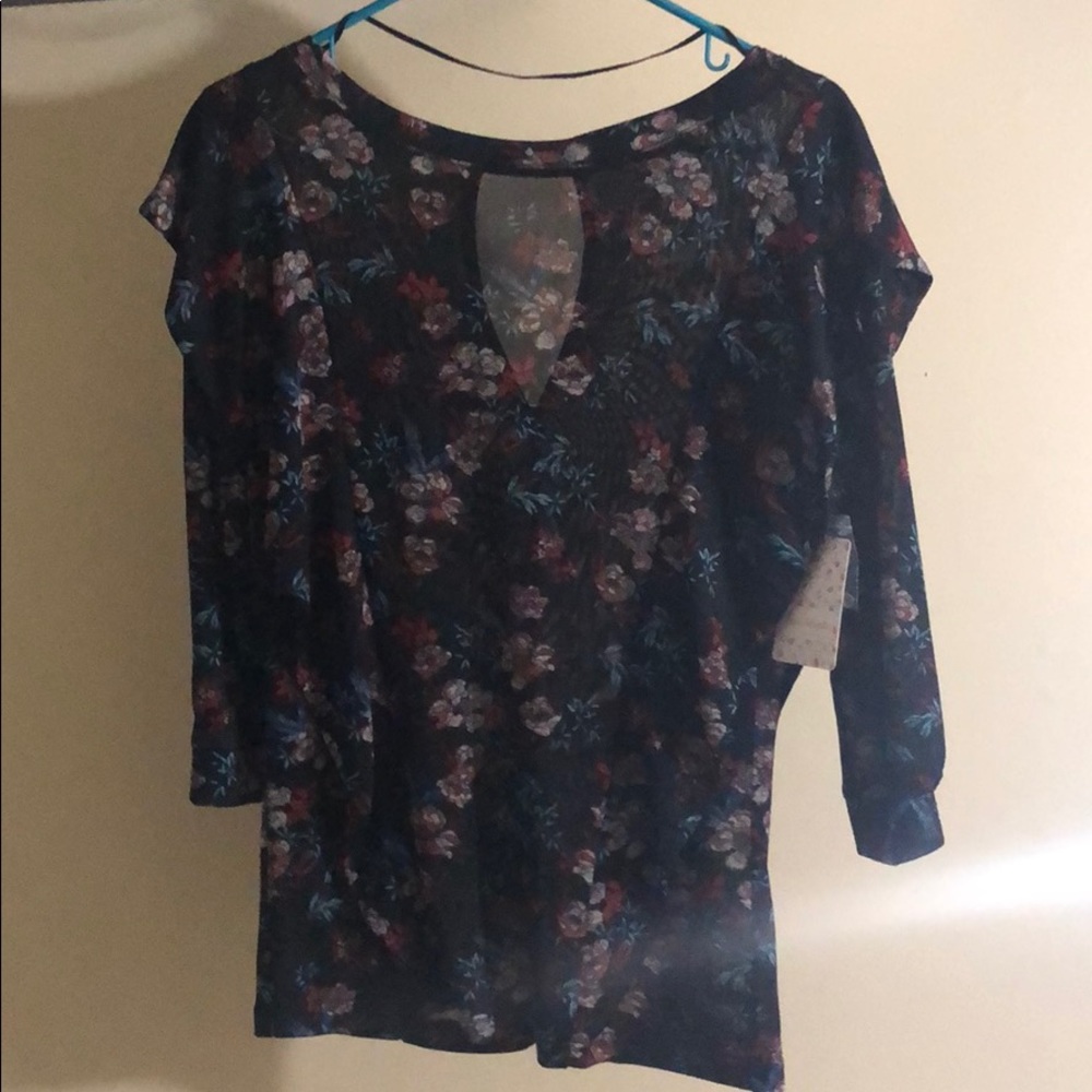 Free People 3/4 sleeve blouse